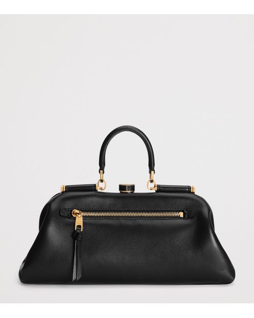 Dolce & Gabbana Black Medium Leather Grandma Top-Handle Bag