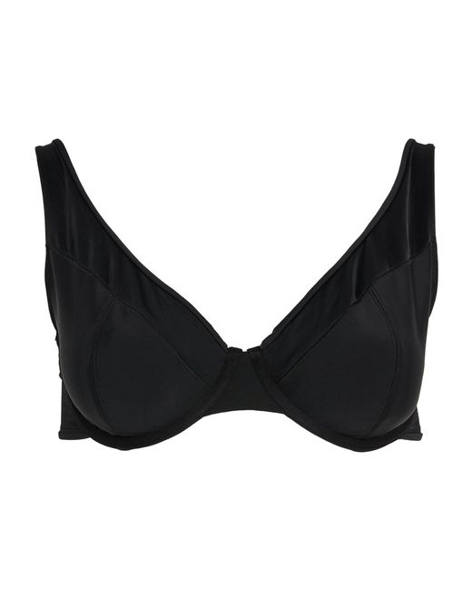 Form and Fold Black The Line D+ Cup Underwire Bikini Top