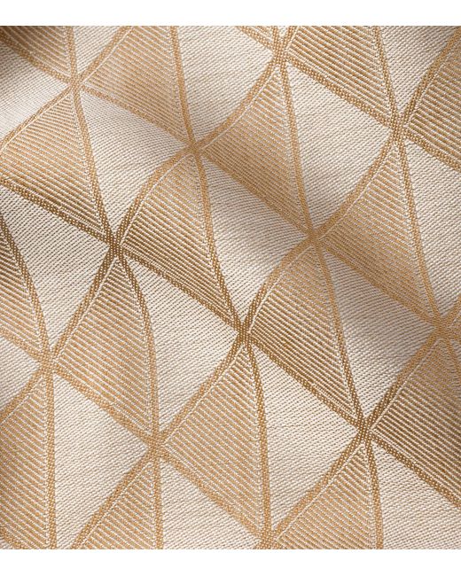Prada Natural Silk-Wool Triangle Logo Shawl