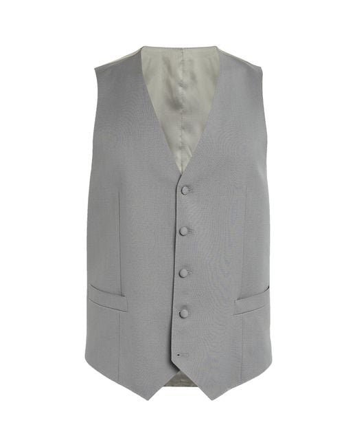 Canali Gray Morning Suit Waistcoat for men