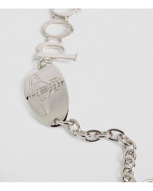Vivienne Westwood RAIMUNDA チョーカー　シルバー Vivienne Westwood Silver-tone Logo Raimunda Choker in