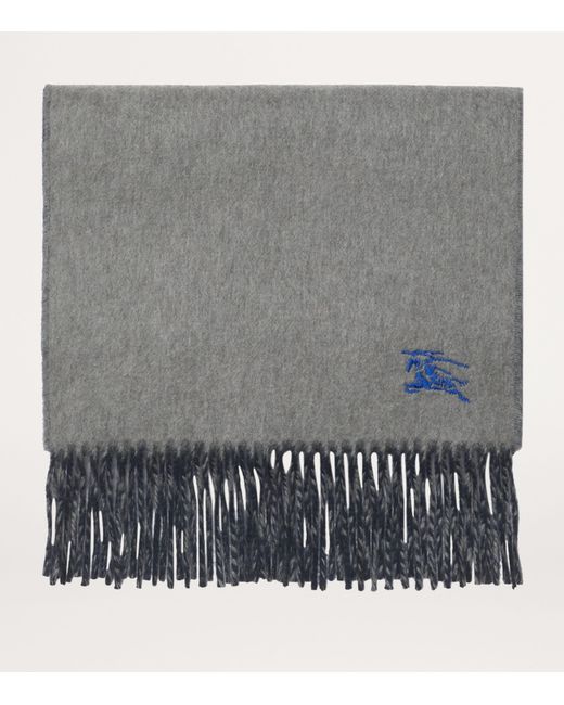 Burberry Gray Cashmere Reversible Scarf for men