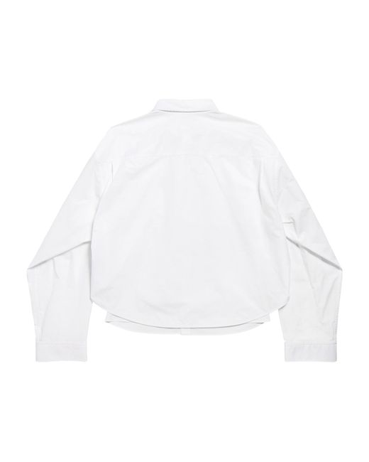 Balenciaga White Cotton Semi-Fitted Shirt
