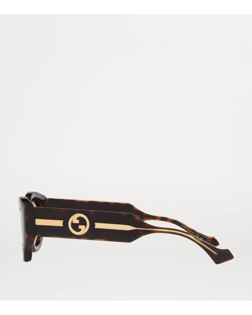 Gucci Brown Injected Oval Sunglasses
