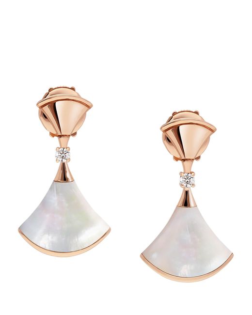 BVLGARI Multicolor Diamond And Mother-Of-Pearl Divas' Dream Earrings