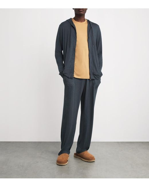 Derek Rose Blue Micromodal Lounge Trousers for men