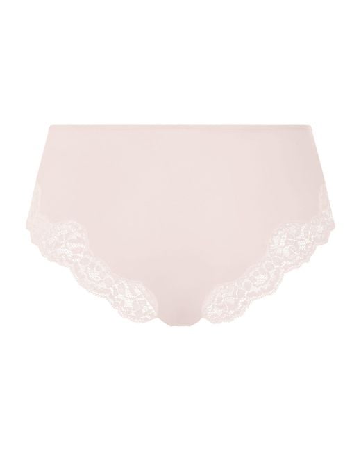 Hanro Pink Lace-Trim Dana Briefs
