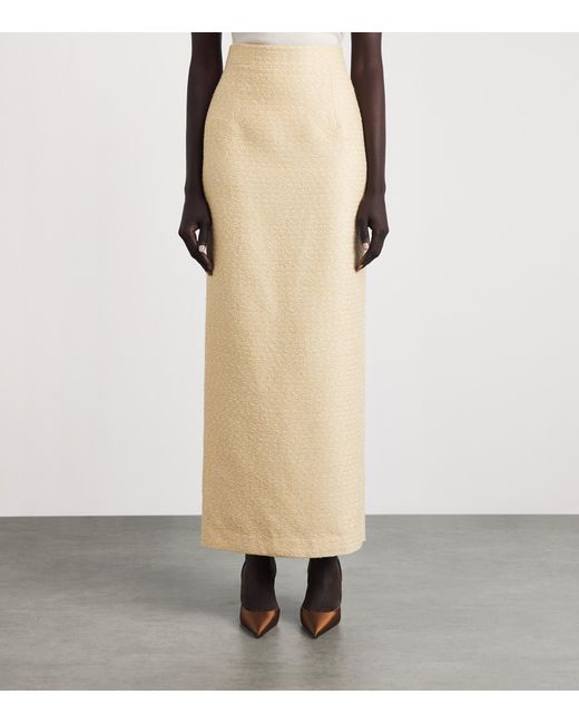 Huishan Zhang Natural Tweed Vania Pencil Skirt