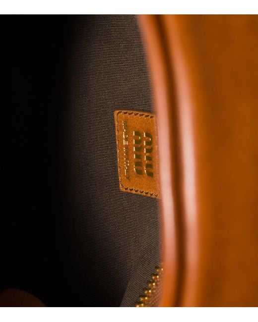 Miu Miu Brown Leather Wander Top-Handle Bag