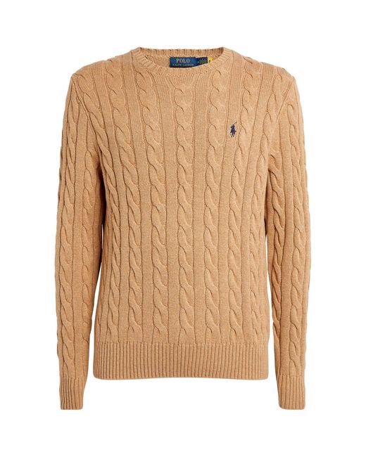 Polo Ralph Lauren Brown Cotton Cable-knit Sweater for men