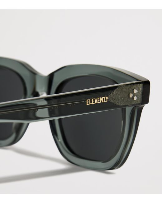 Eleventy Black Acetate Sunglasses for men
