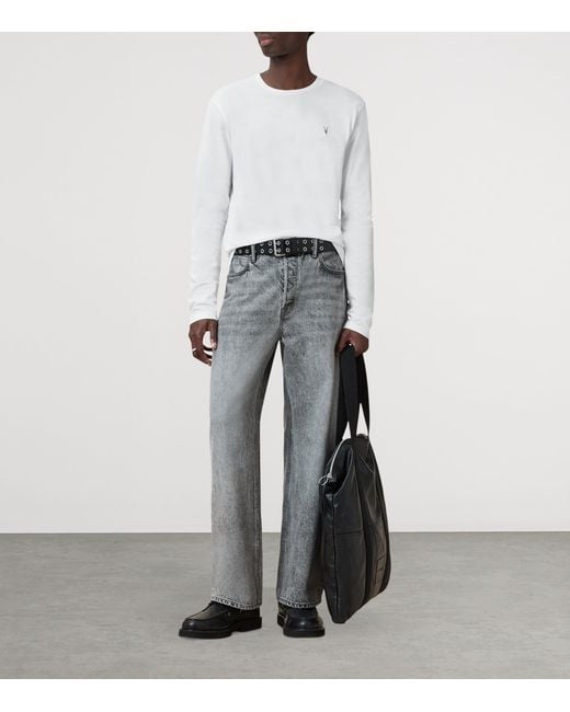 AllSaints White Organic Cotton Brace T-Shirt for men
