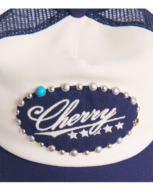 CHERRY LA Blue Cherry Trucker Cap for men
