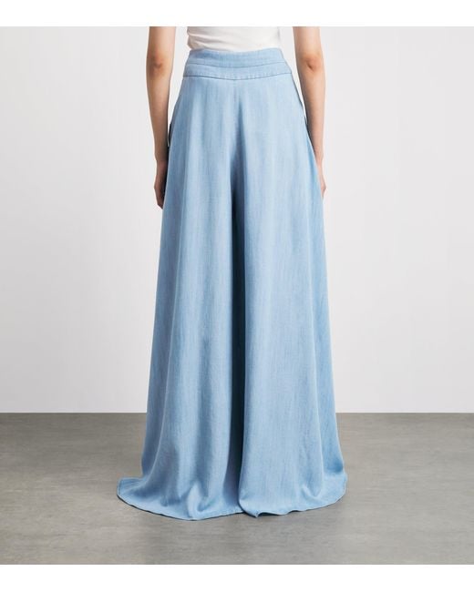 Palmer//Harding Blue Wide-Leg Clarity Trousers