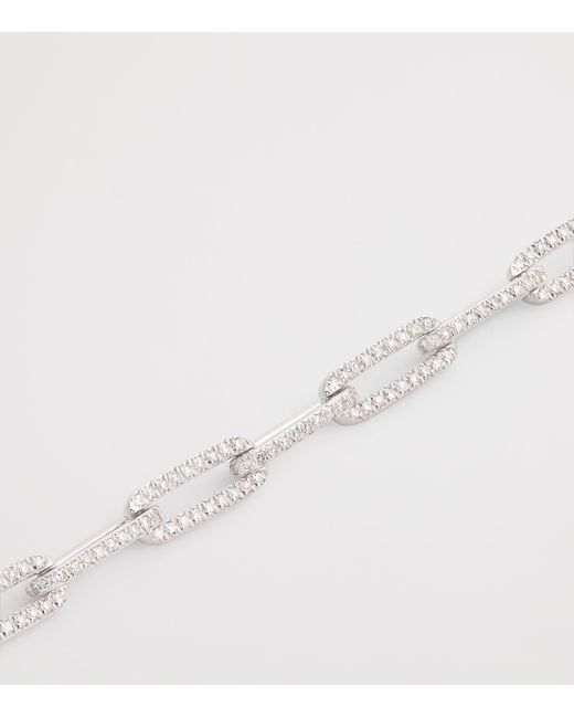 SHAY White And Diamond Pavé Link Bracelet