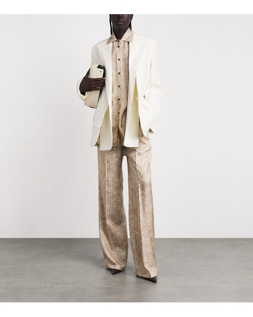 Kiton Natural Silk Printed Shirt