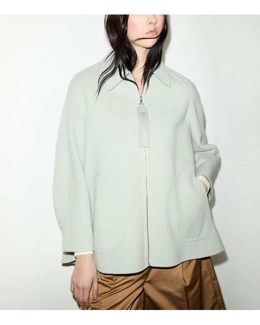 MAX&Co. Gray Virgin Wool A-Line Coat