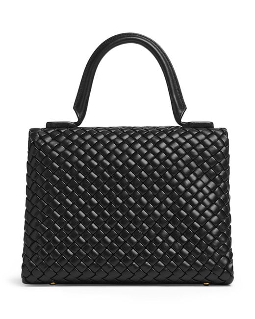 Bottega Veneta Black Intrecciato Patti Top-handle Bag