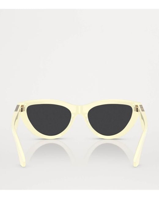 Burberry Gray Acetate Cat Eye Sunglasses