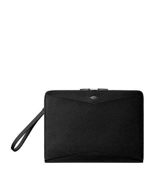 Cartier Black Leather Losange Portfolio Bag for men