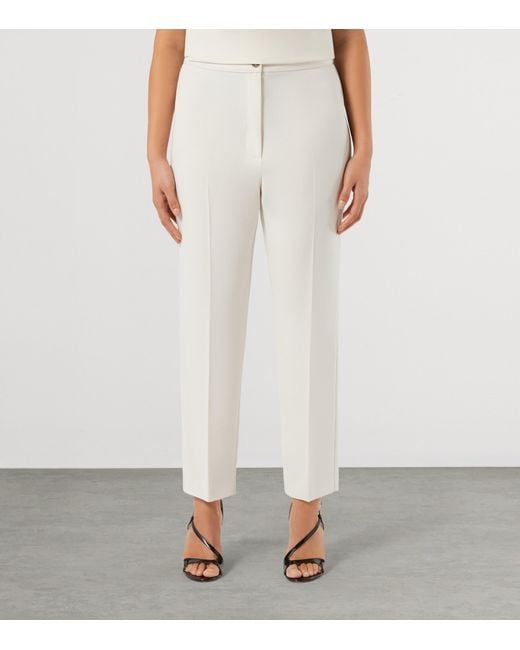 Marina Rinaldi White Straight Tailored Trousers