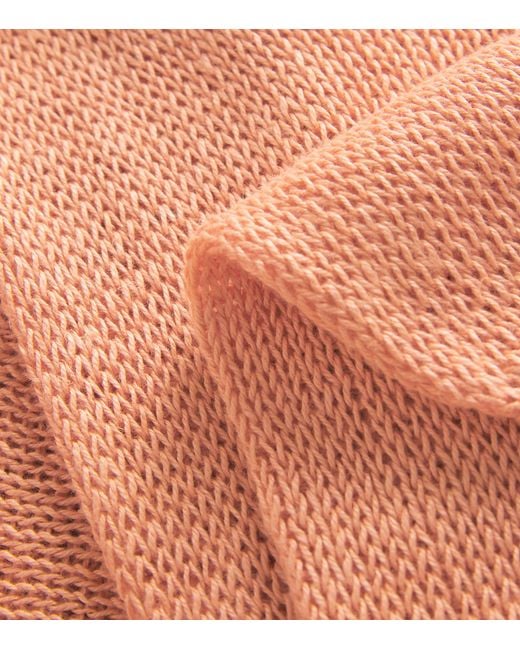 Vince Orange Linen Dropped-shoulder Sweater