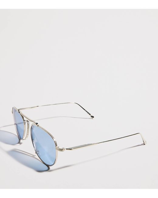 Matsuda Blue M3130 Aviator Sunglasses for men