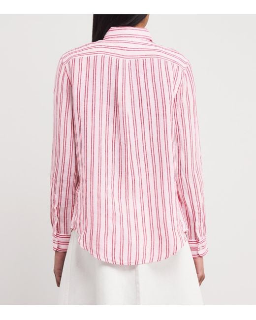 Polo Ralph Lauren Pink Linen Stripe Shirt