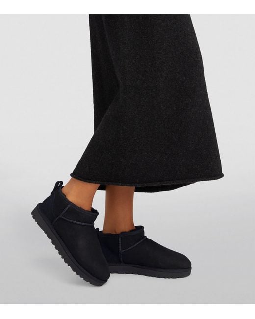 Ugg Blue Suede Classic Ultra Mini Boots