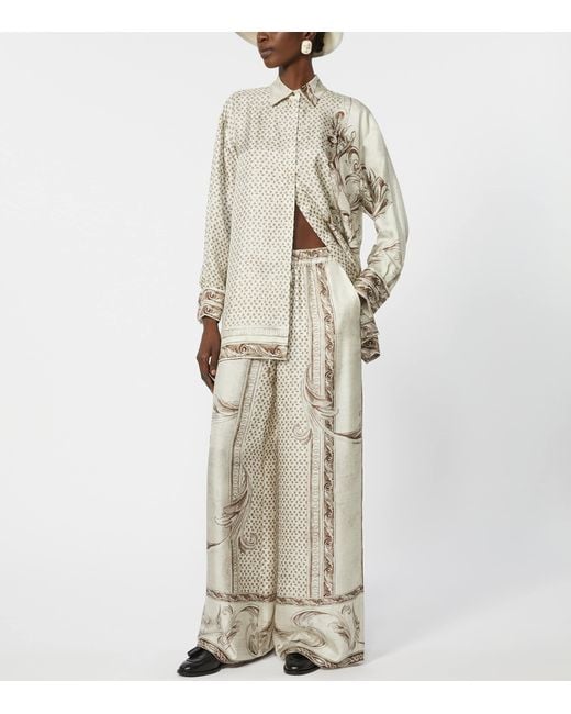Max Mara Natural Silk Printed Shirt