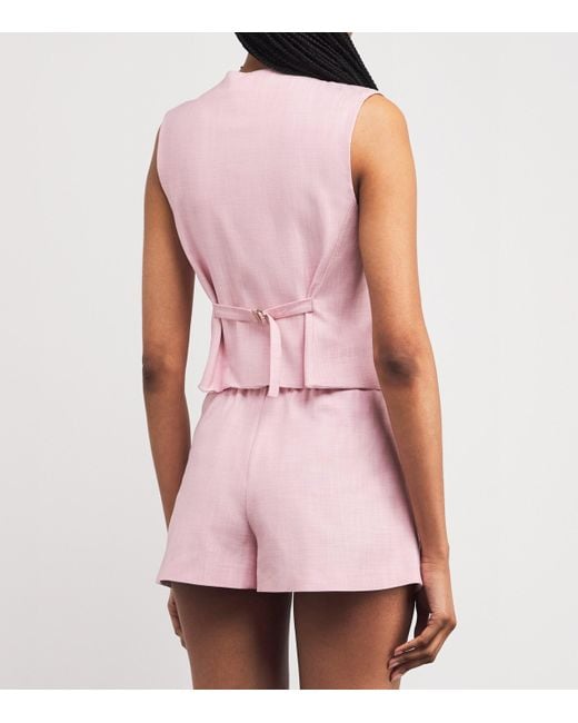 Maje Pink Buttoned Waistcoat