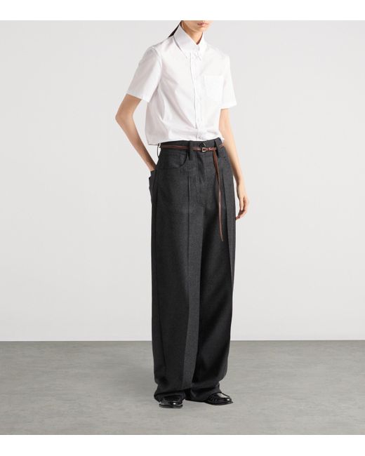 Prada White Cotton Poplin Shirt