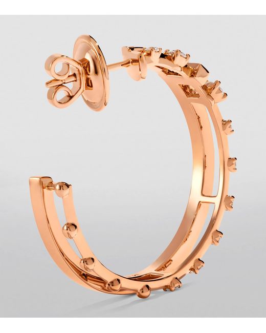 Marli New York White And Diamond Avenues Hoop Earrings