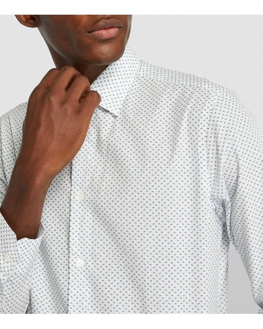 Paul Smith Gray Cotton Floral Shirt for men