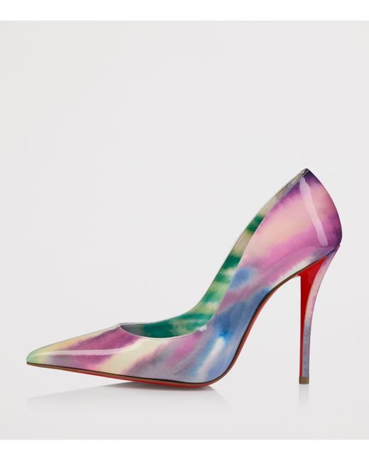 Christian Louboutin Pink Miss Z Tie-Dye Patent Leather Pumps 100