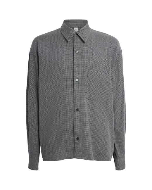 Won Hundred Gray Check Maza Shirt for men