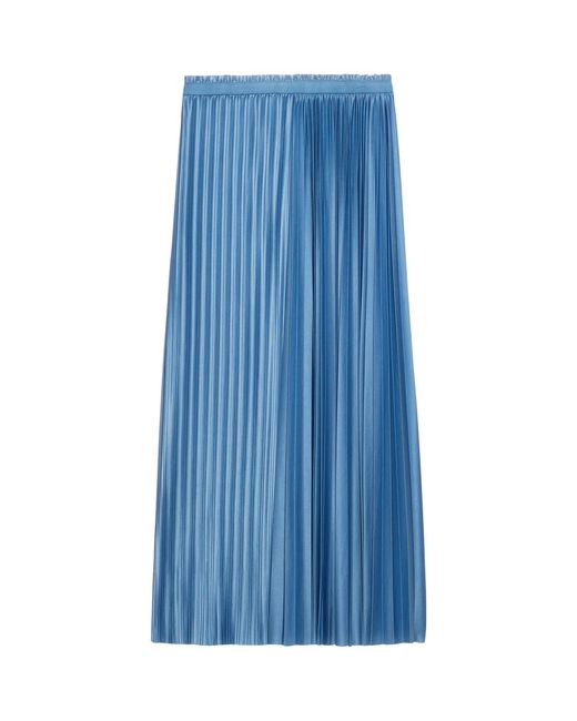 MAX&Co. Blue Jersey Pleated Maxi Skirt