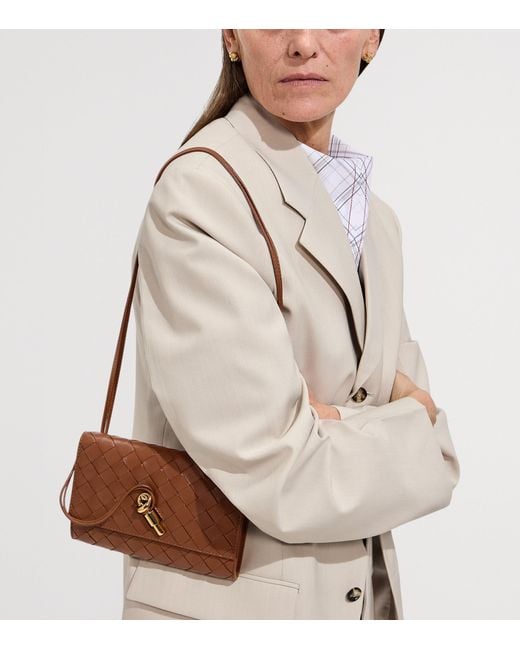 Bottega Veneta Brown Leather Andiamo Shoulder Bag