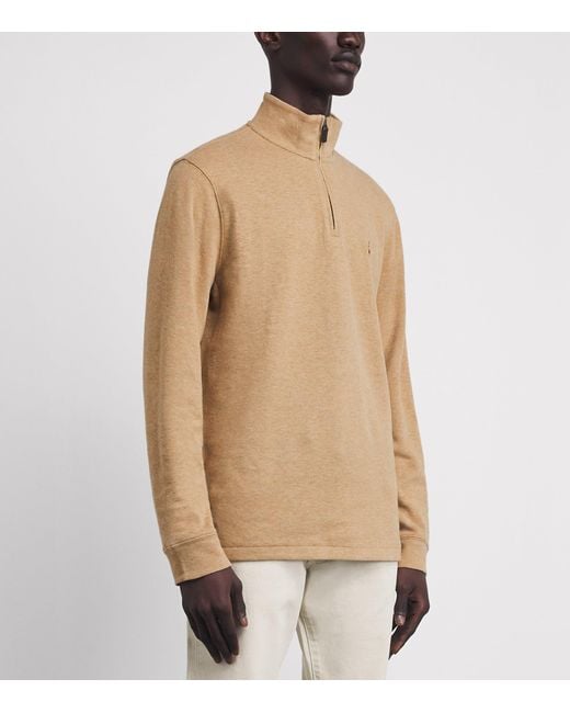 Polo Ralph Lauren Natural Estate-Rib Quarter-Zip Sweater for men
