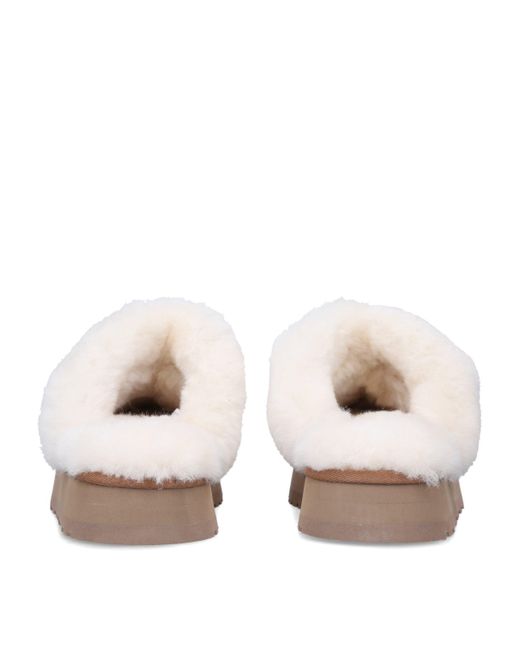 Ugg Brown Suede Platform Slippers