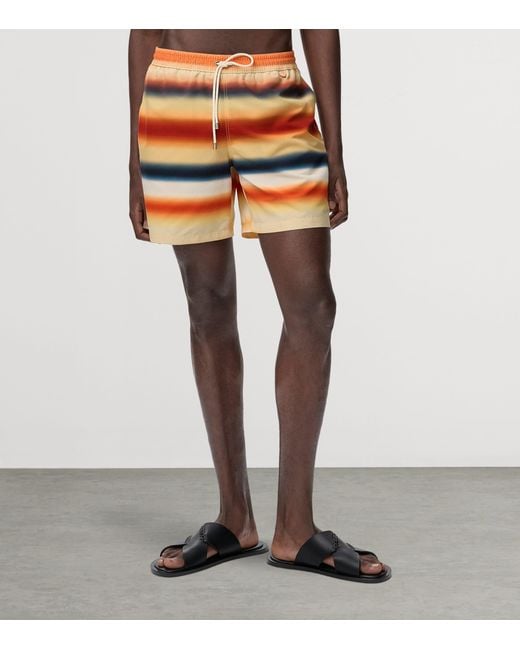 Loewe Orange X Paula's Ibiza Stripe Swim Shorts for men