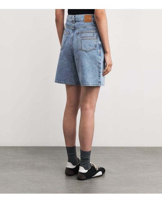 Claudie Pierlot Blue Denim Bermuda Shorts