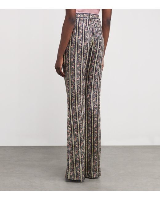 Vivienne Westwood Gray Linen Floral Ray Trousers