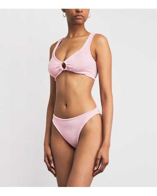 Hunza G Pink Julia Tonal Hoop Bikini