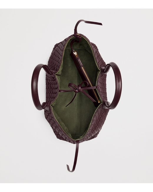 Bottega Veneta Purple Leather Reversible Pinacoteca Tote Bag