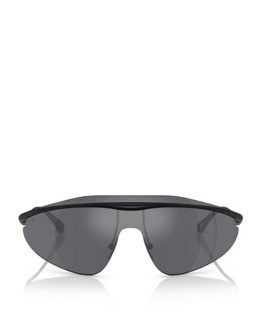 Ferrari Gray Metal Irregular Sunglasses