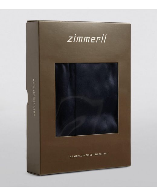 Zimmerli of Switzerland Blue Silk Boxers for men