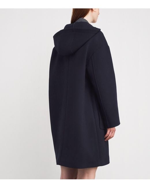 MAX&Co. Blue Wool-Blend Duffle Coat