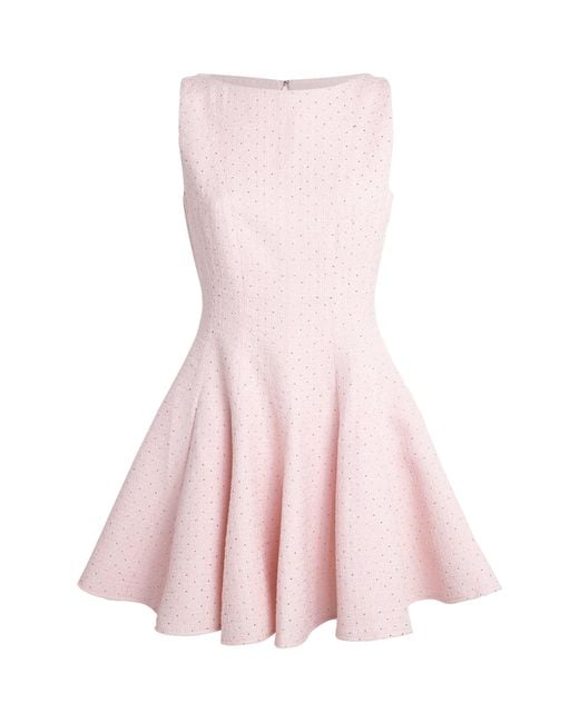 Maje Pink Tweed Mini Dress
