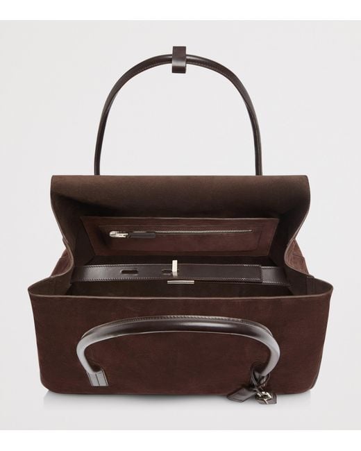 Tom Ford Brown Large Suede Eclipse Shoulder Bag
